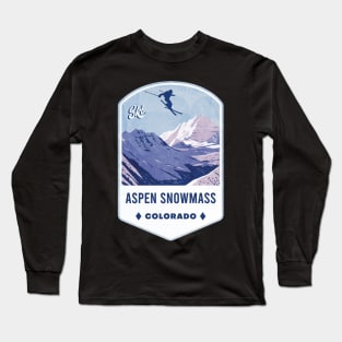 Aspen Snowmass Colorado Ski Badge Long Sleeve T-Shirt